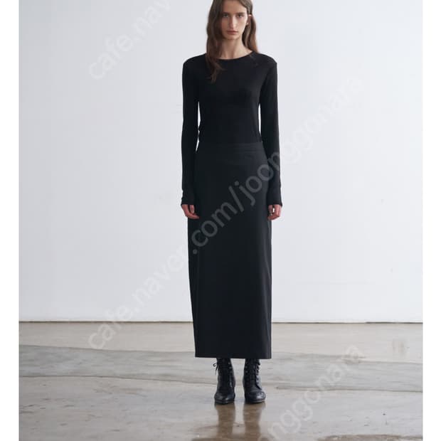 h8 기본 롱 스커트 블랙 S