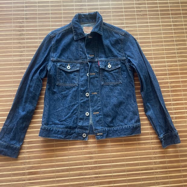 vintage 데님 청자켓