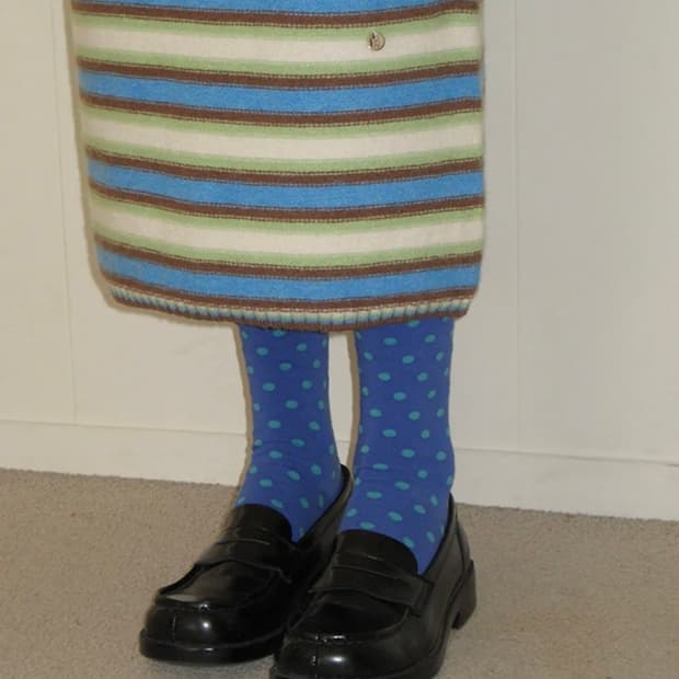 론론 MULTI CANDY KNIT BANDING SKIRT