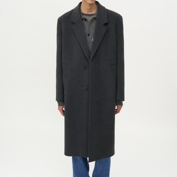 오늘만) 인사일런스 마펠 캐시미어 싱글 코트 MELANGE GREY M