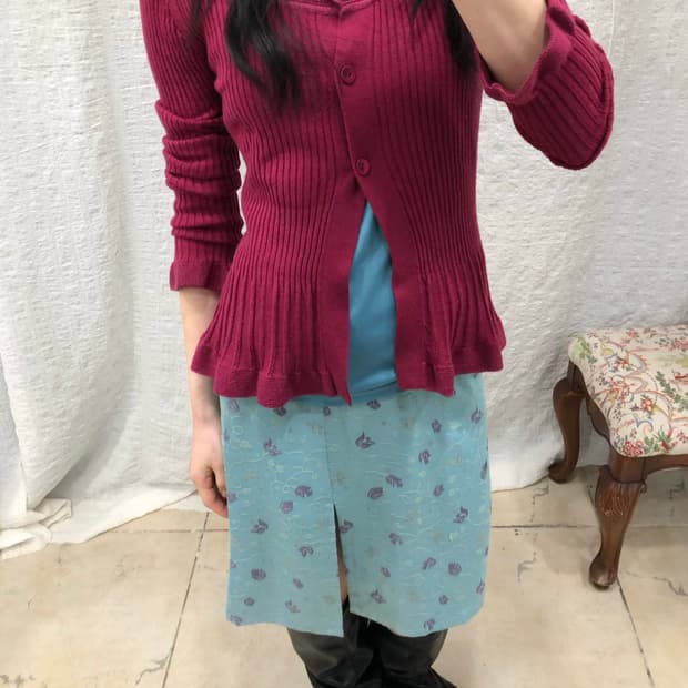 soft plum flow cardigan