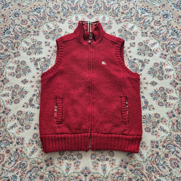 버버리 블루라벨 니트 패딩 베스트