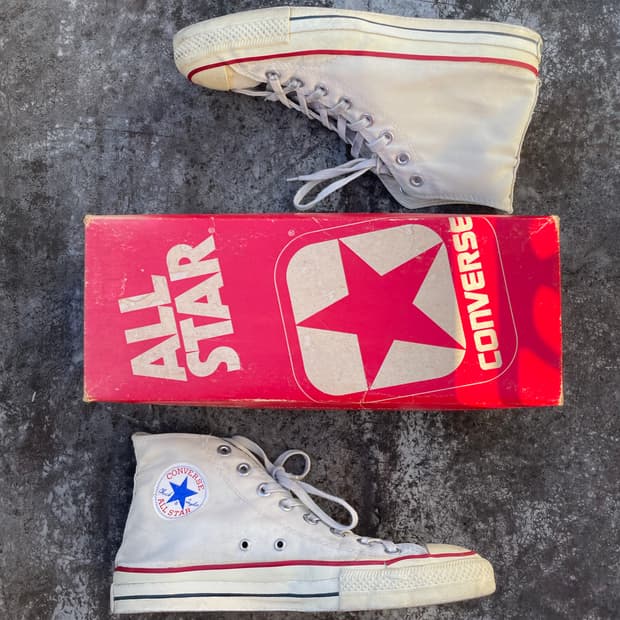 7-80s 빈티지 컨버스 화이트 척테일러