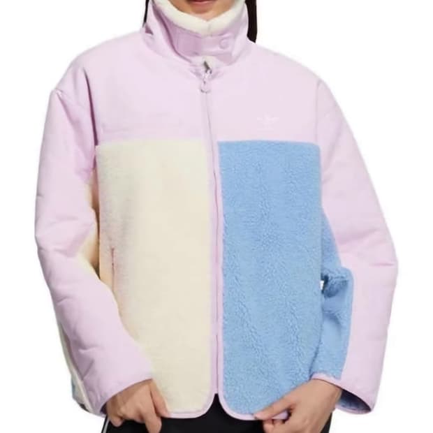 아디다스 쉐르파 플리스 뽀글이자켓 블루스카이 핑크 후리스