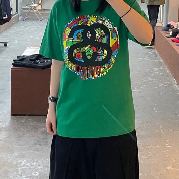 스투시 레트로 프린팅 반팔 H1634