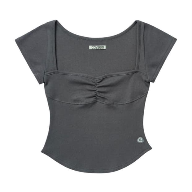 [coyseio] 펀칭 셔링 탑 (black)