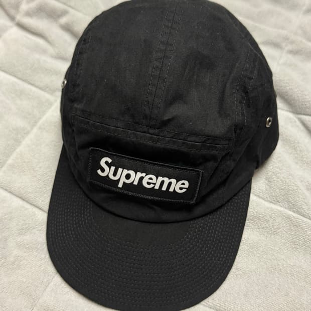 슈프림 워시드 치노 트윌 캠프캡 블랙