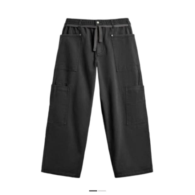 [L] 자라 x 챔피온 드로우스트링 카고 앤트러사이트 그레이