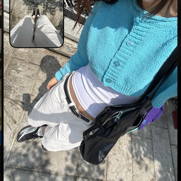 민트 부클 볼레로