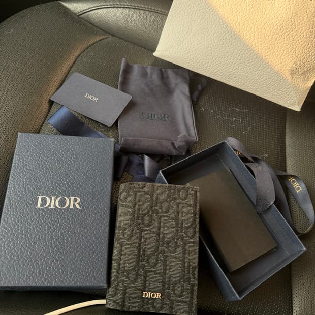 수수료포함 디올 오블리크 오거나이저 블랙