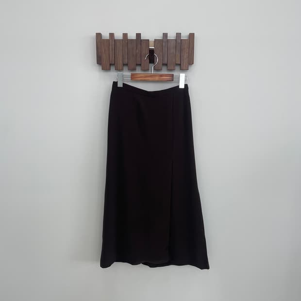 막스마라 브라운 트임 롱 스커트