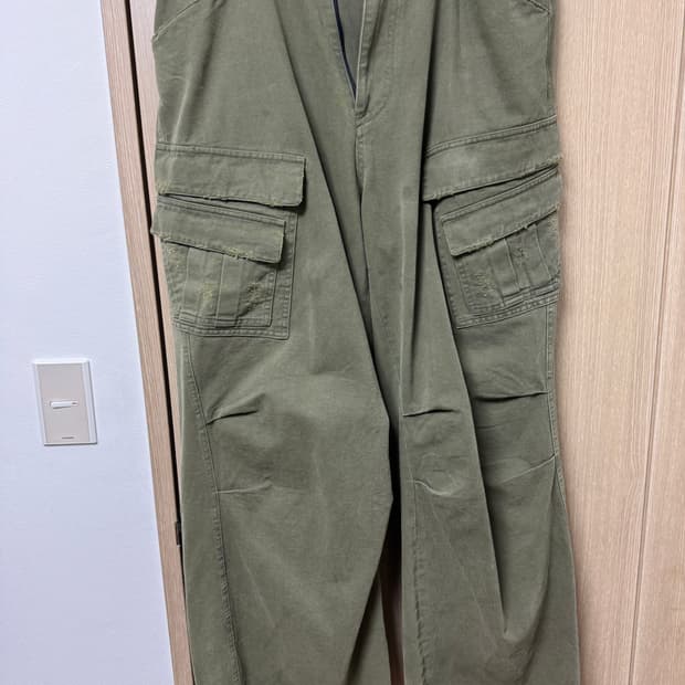 [3] 논노드 더블 포켓 카고 팬츠 빈티지 카키
