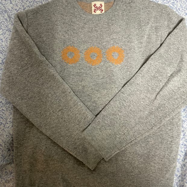 999휴머니티 로고 크루넥 니트 3 그레이