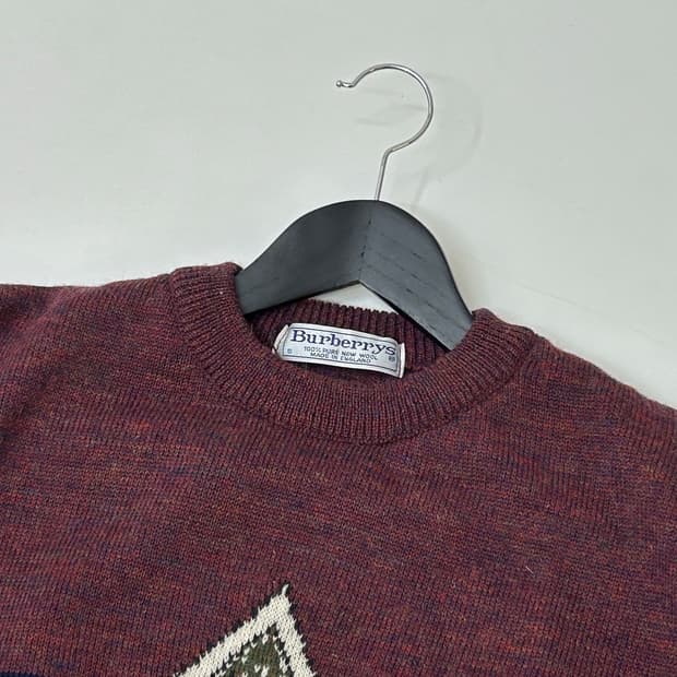 90s Burberry 버버리 울 니트 스웨터