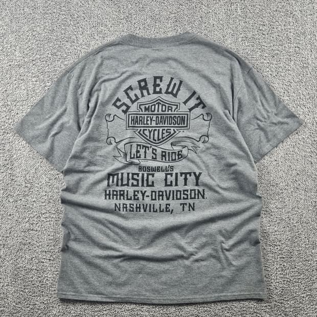 할리데이비슨 내슈빌 보스웰즈 뮤직시티 반팔 티셔츠 ( L )/ 11352
