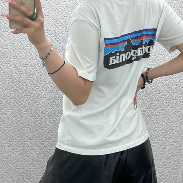파타고니아 캐주얼 P-6 로고 리스폰시빌리티 반팔티 S C12456