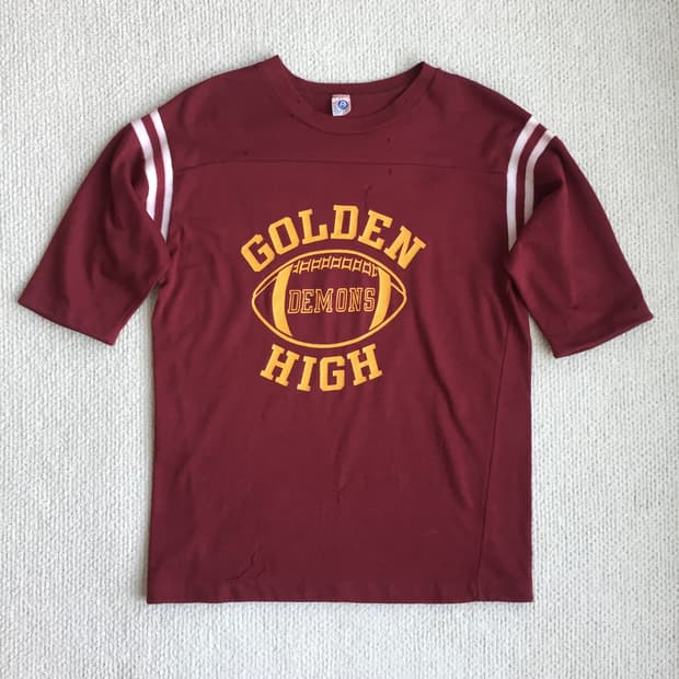 70‘s artex 풋볼 티셔츠 마룬