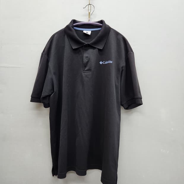 콜롬비아 로고자수 기능티 반팔카라 XL(XL) 남여공용