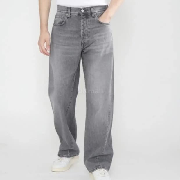 선플라워 와이드 트위스트 데님팬츠