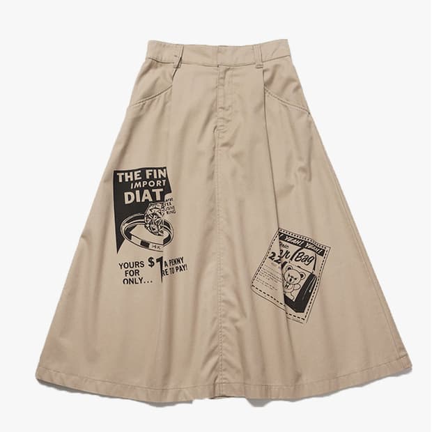 HYSTERIC GLAMOUR - PRINTED LONG SKIRT