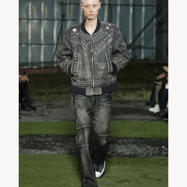 [L] 카미야 트롱 프 뢰유 프린트 봄버 자켓