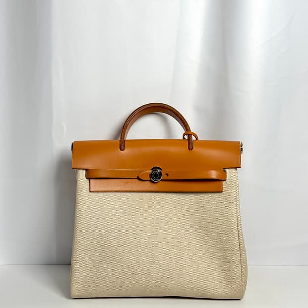 에르메스 에르백 캔버스 레더 핸드백 28