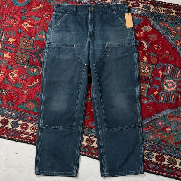 OG 칼하트 더블니 블랙 칼하트 B136 썩블니