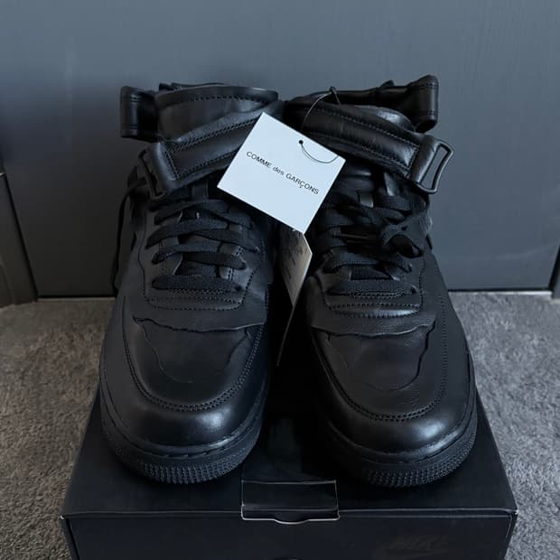 (280) 나이키 X 꼼데가르송 에어포스 미드 블랙