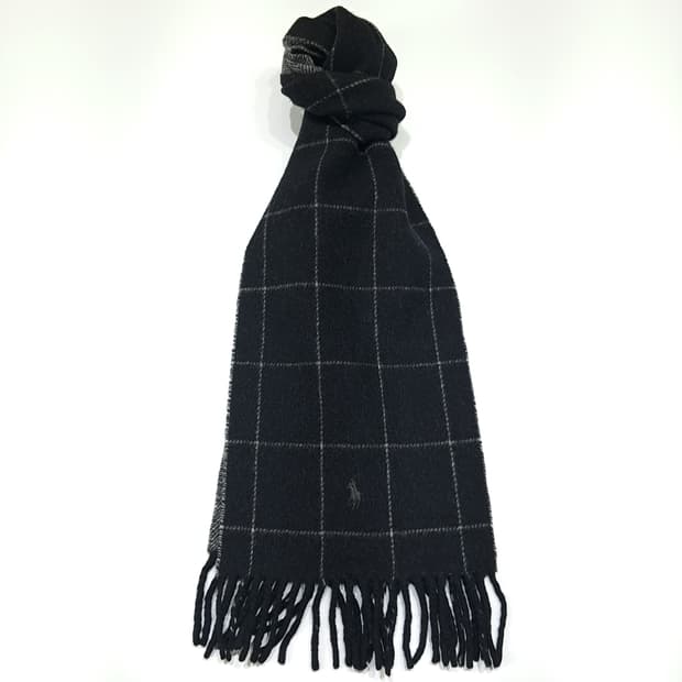 MX562 폴로 00s 이태리판 램스울 양면 윈도우페인 헤링본 머플러