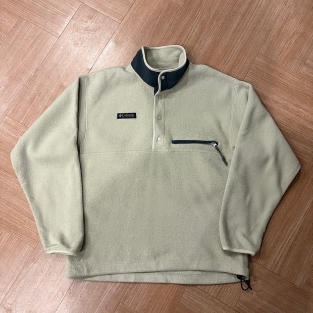 90s 컬럼비아 헬베티아 ll 하프 스냅 플리스 풀오버