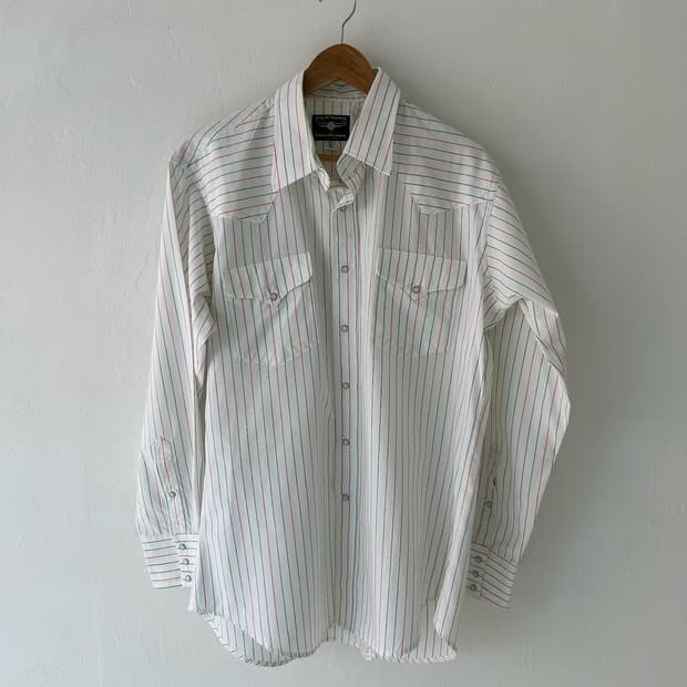 90's vtg Ruddock Mfg Stripe Western shir