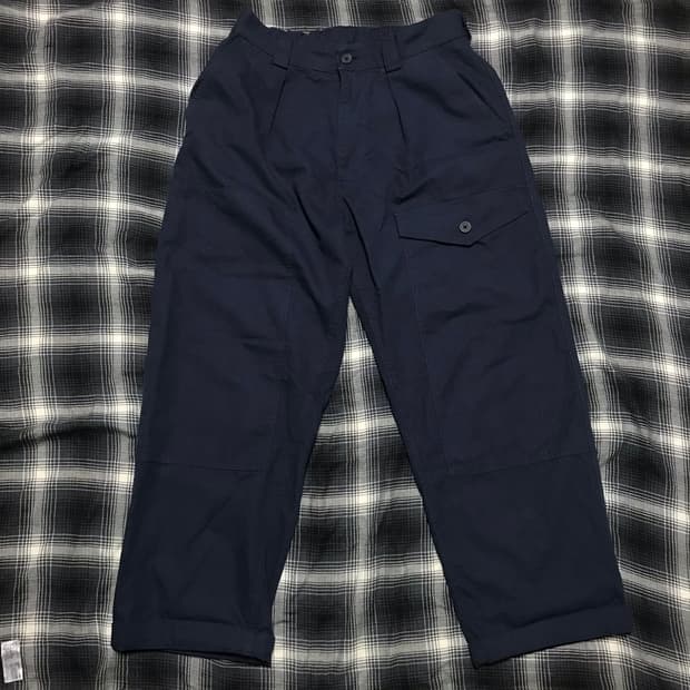 니코앤드 재팬 더블니 와이드 팬츠 네이비