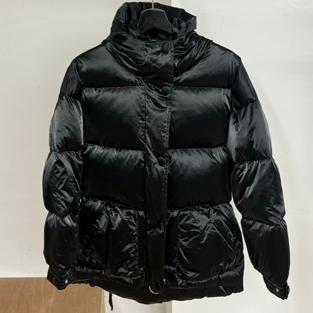 이엔키 이엔키 블랙 나일론 푸퍼 다운 패디드 자켓