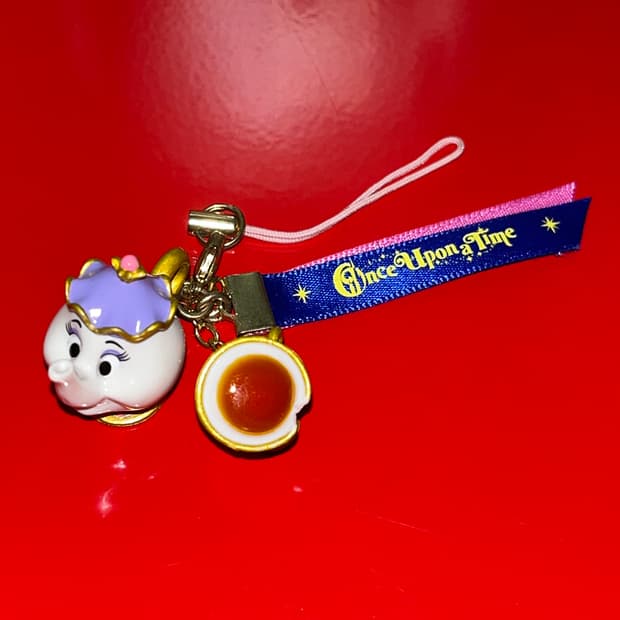 도쿄디즈니 미녀와 야수 미세스팟&칩 키링