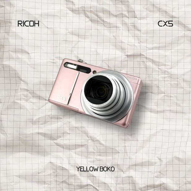 [💕초레어] 리코 RICOH CX5 핑크 레트로 디지털 카메라