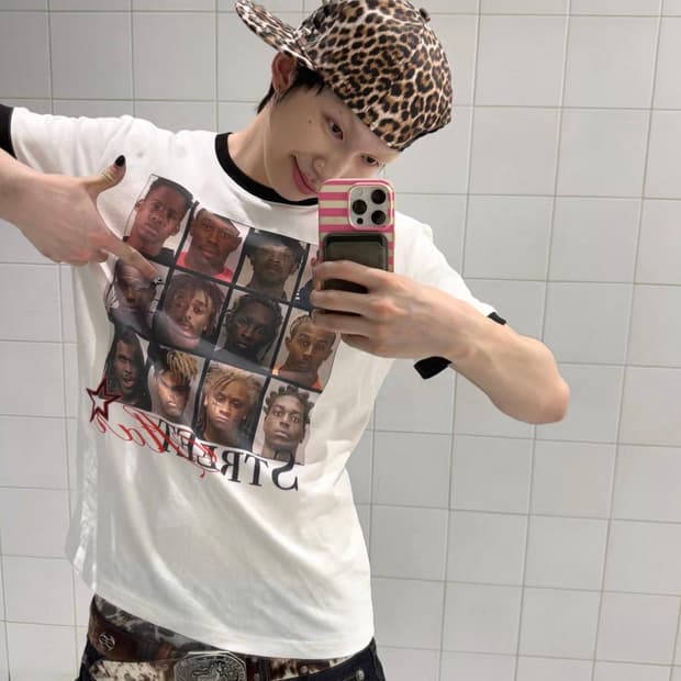 Street Star Contrast Graphic Vintage Tee