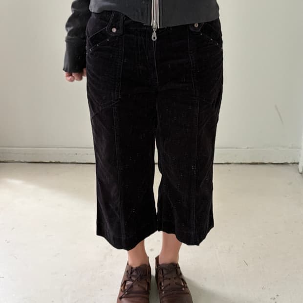 일본빈티지 Y2K 빈티지 크롭 와이드 팬츠