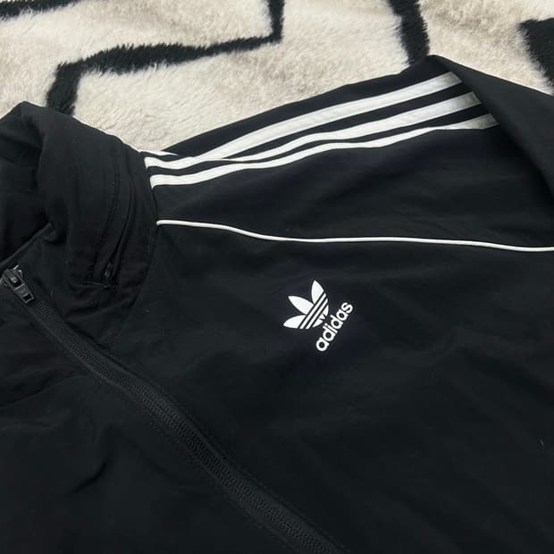 [L]아디다스 슈퍼스타 나일론 바람막이/블랙