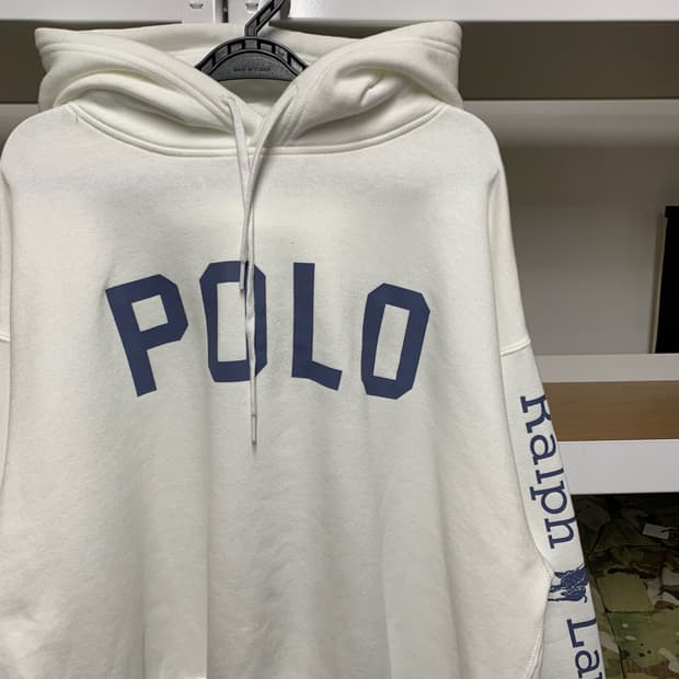 [L, 새상품] 폴로 랄프로렌 로고프린팅 크롭핏 후디