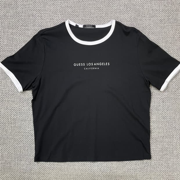 게스 로스앤젤레스 캘리포니아 크롭 반팔티 XL