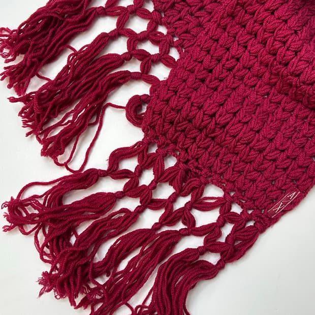 Armani Exchange 아르마니 익스체인지 핫핑크 컬러 니트 스카프