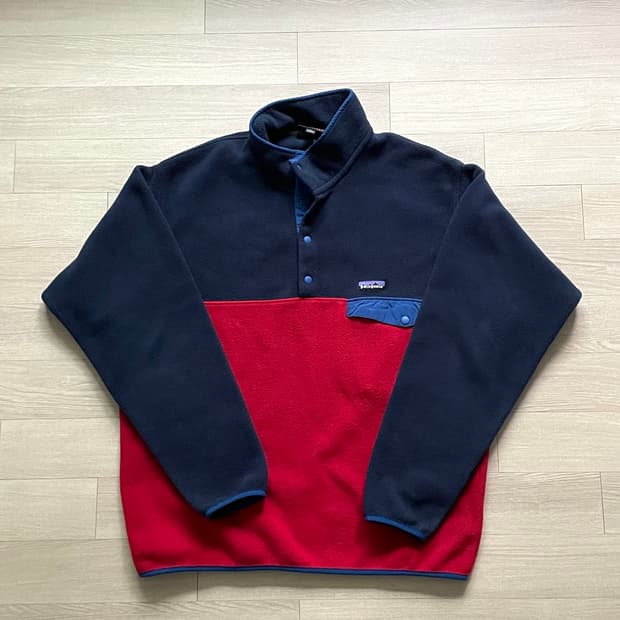 파타고니아 신칠라 레드 블루 플리스 patagonia