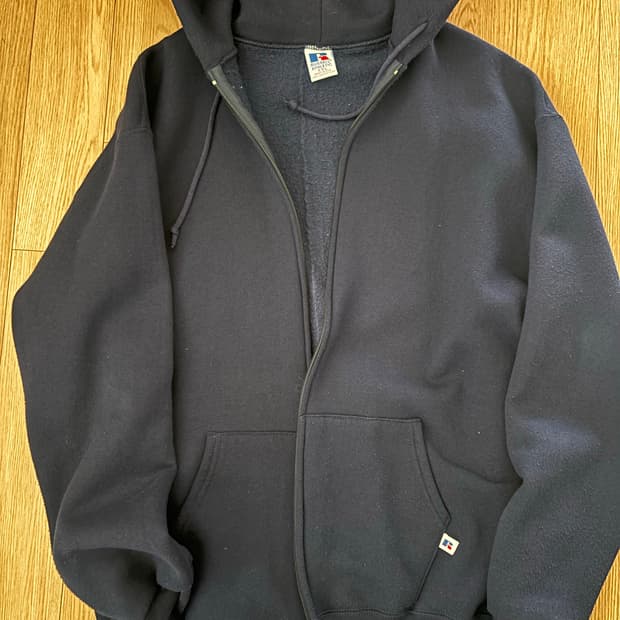 90s usa 빈티지 러셀 후드집업