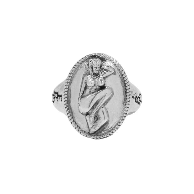 ERD PIN UP GIRL CAMEO RING (US7)