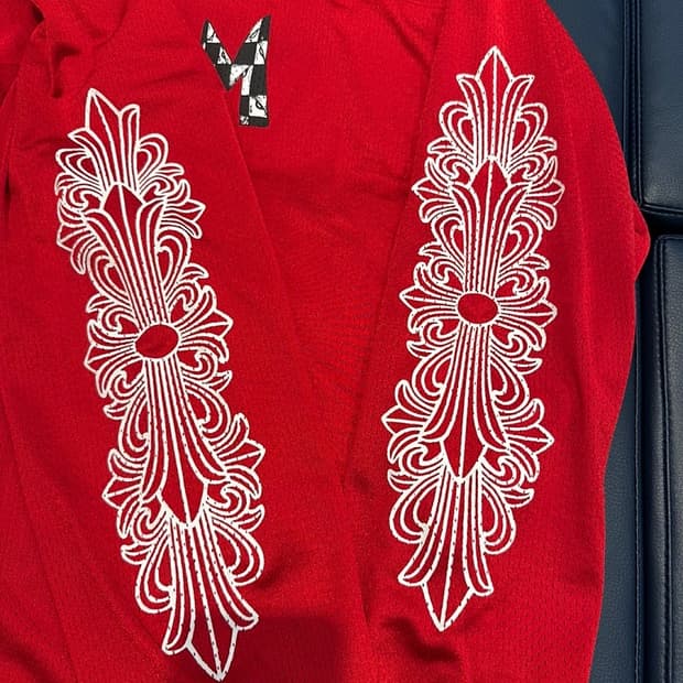 크롬하츠 매티보이 메쉬 롱슬리브 레드 투엑라 xxl