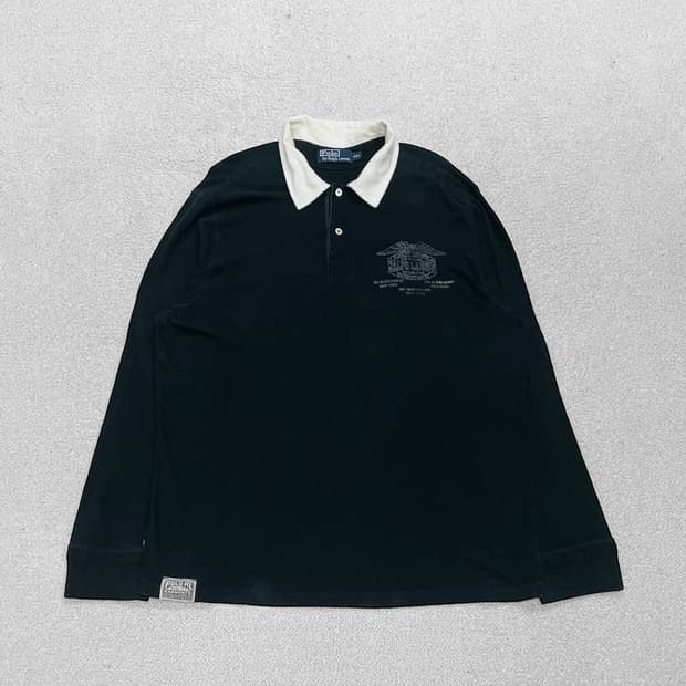 폴로 랄프로렌 럭비 카라 롱슬리브