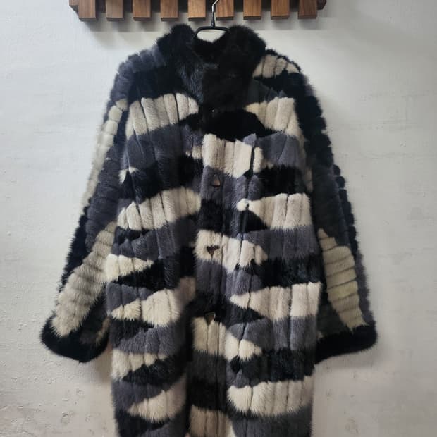 일본빈티지밍크가죽리버시블코트