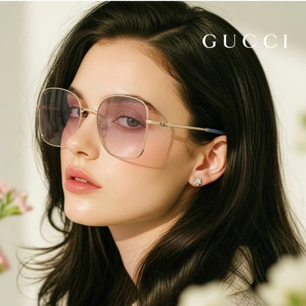 새상품)GUCCI 클리어핑크 선글라스