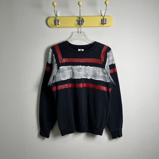 네펜데스 페인티드 스트라이프 크루넥 맨투맨 XS