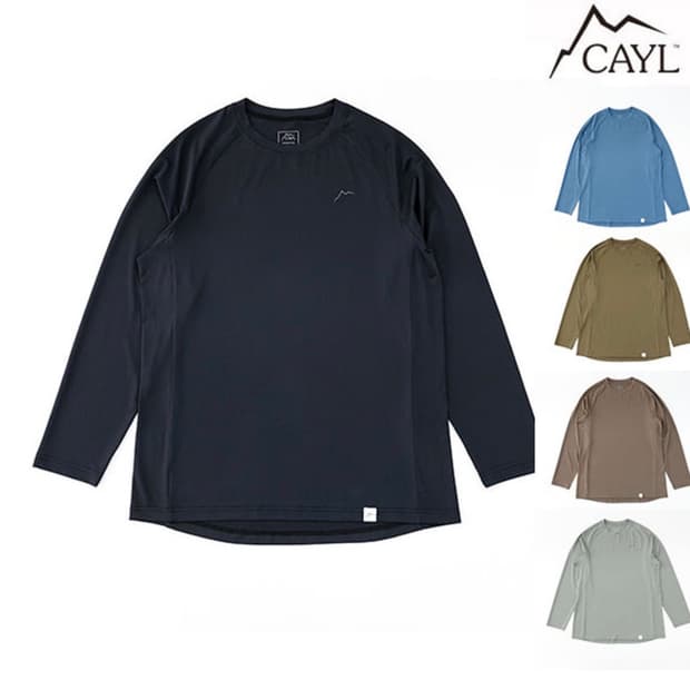 [일괄] 케일 CYAL 로고 에어 롱 슬리브 블랙 올리브L